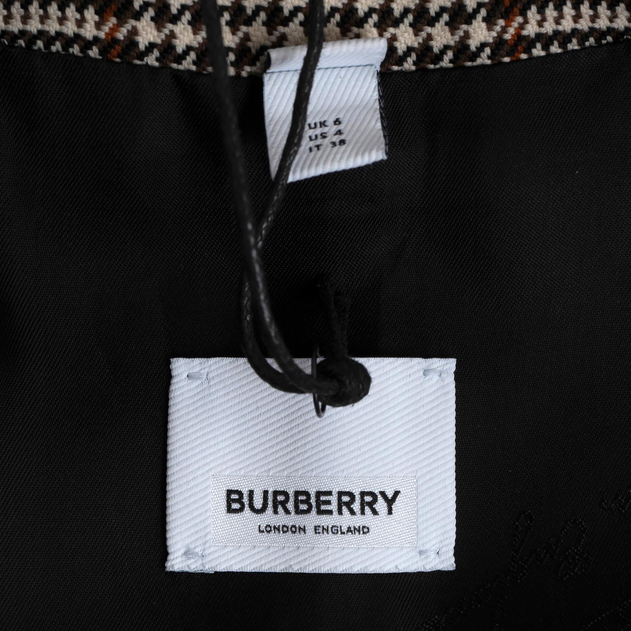 BURBERRY Clove brown beige wool KENSINGTON TRENCH Coat Jacket 6 XS For Sale 2