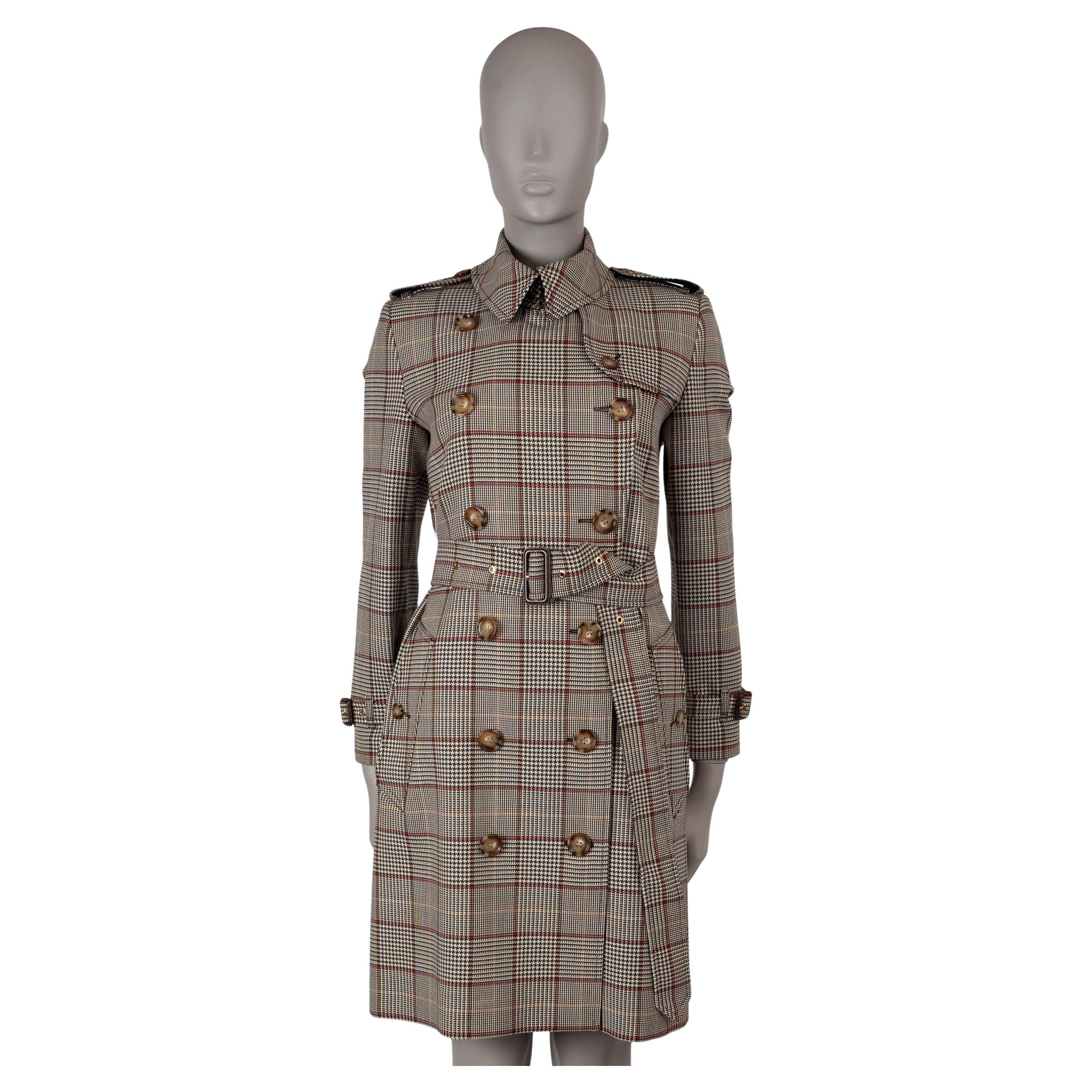 BURBERRY Clove brown beige wool KENSINGTON TRENCH Coat Jacket 6 XS For Sale