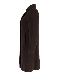 Burberry Collared Coat in Brown Wool