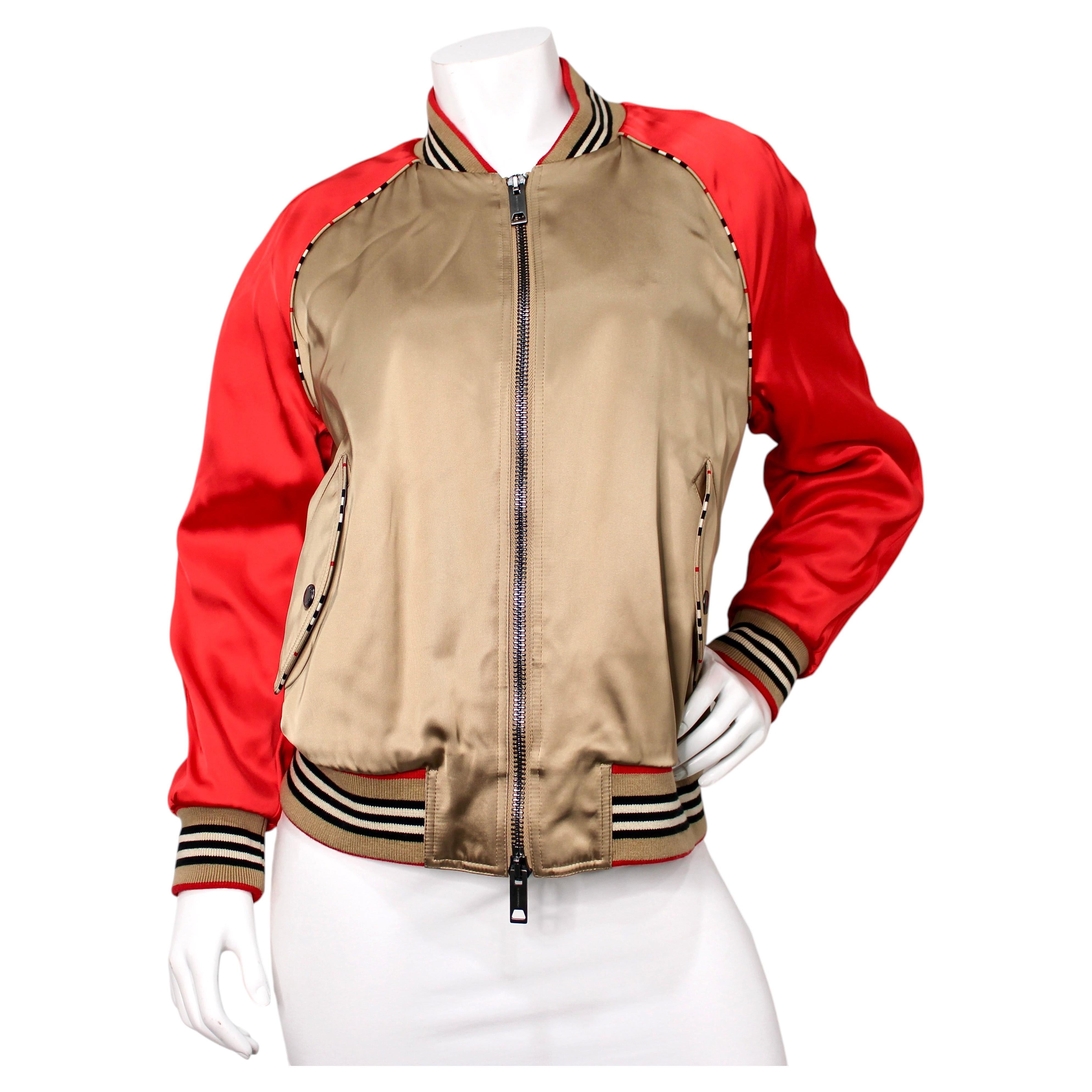 Burberry-Bomberjacke mit Colorblock-Muster im Angebot