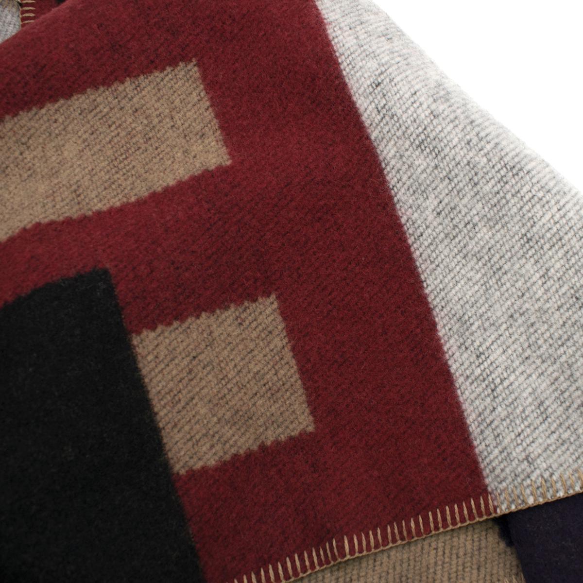 Burberry Colour Block Check Blanket Poncho One size 1