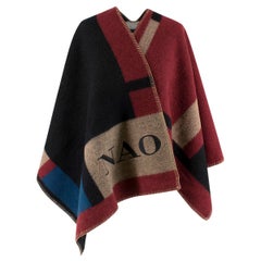 Used Burberry Colour Block Check Blanket Poncho One size