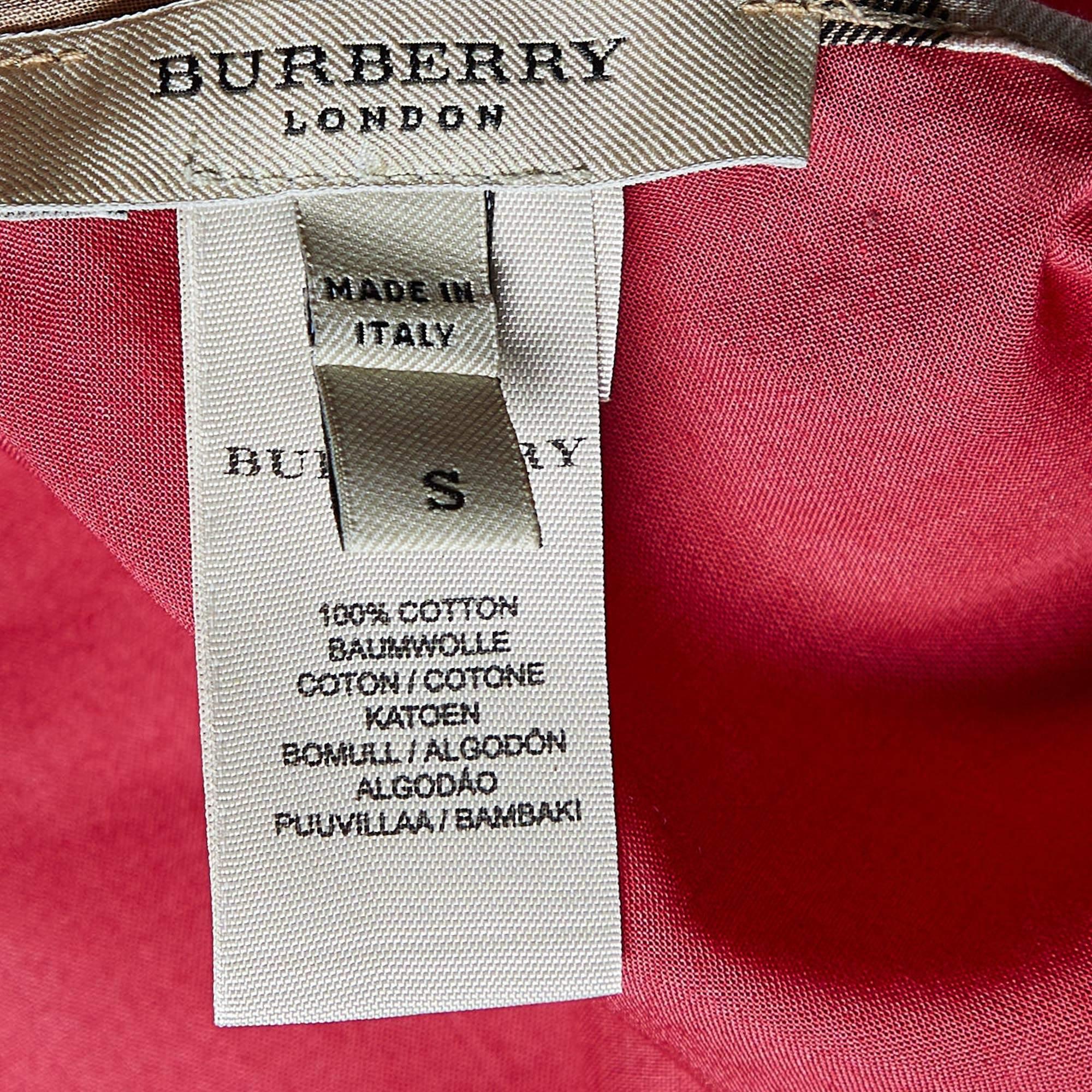 Women's Burberry Coral Pink Cotton Sarong S For Sale