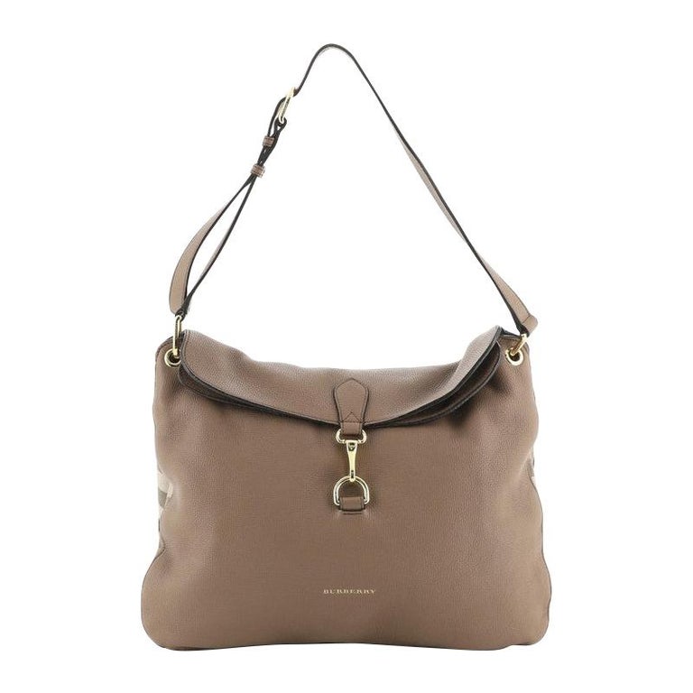Burberry Cornwall Shoulder Bag Leather and House Check Canvas Medium at