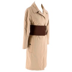 Burberry Corseted Beige Classic Car Coat - Size US 2