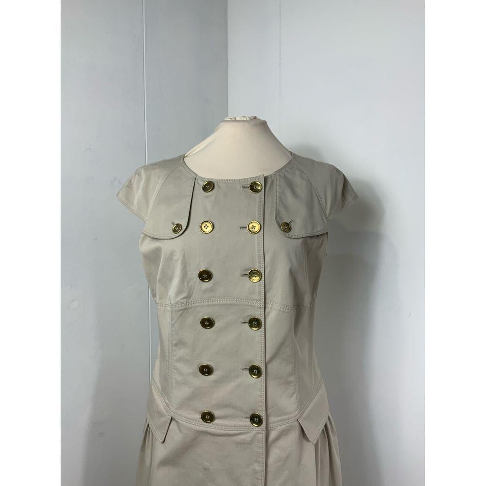 Burberry Cotton Dress in Beige In Good Condition For Sale In Carnate, IT