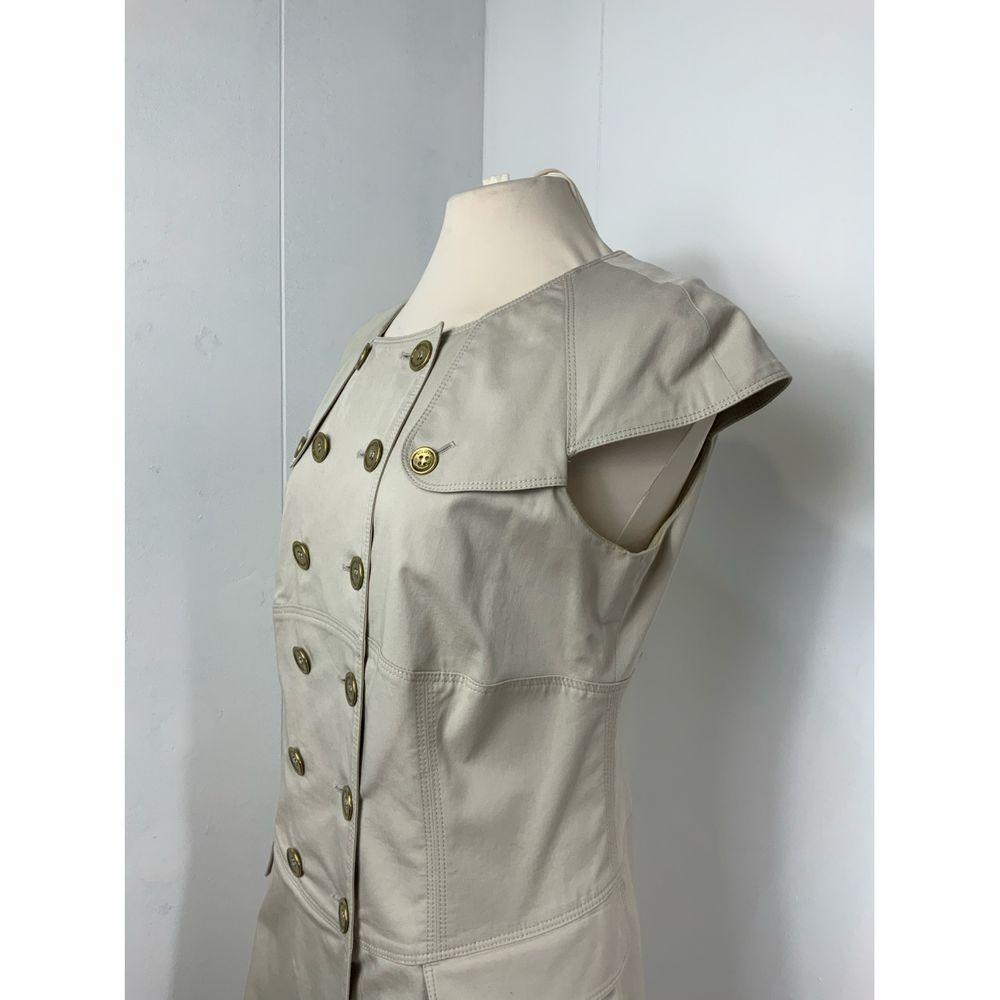 Burberry Cotton Dress in Beige For Sale 1