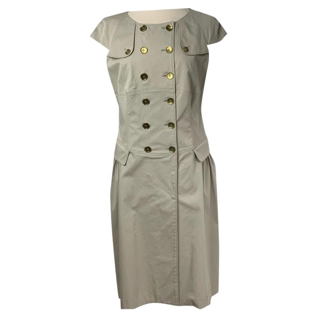 Burberry Cotton Dress in Beige For Sale