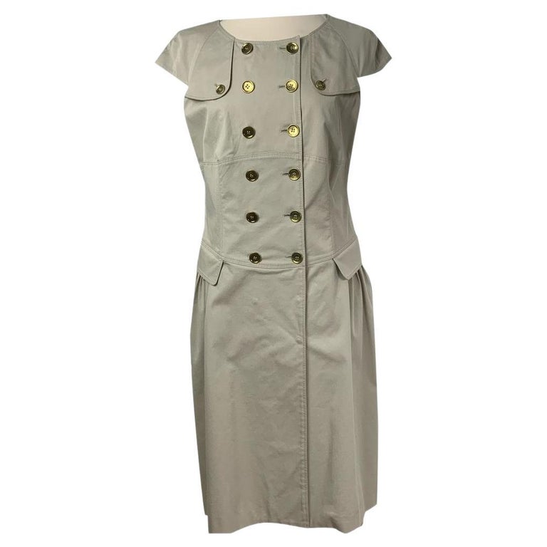 Burberry Cotton Dress in Beige For Sale at 1stDibs | burberry beige