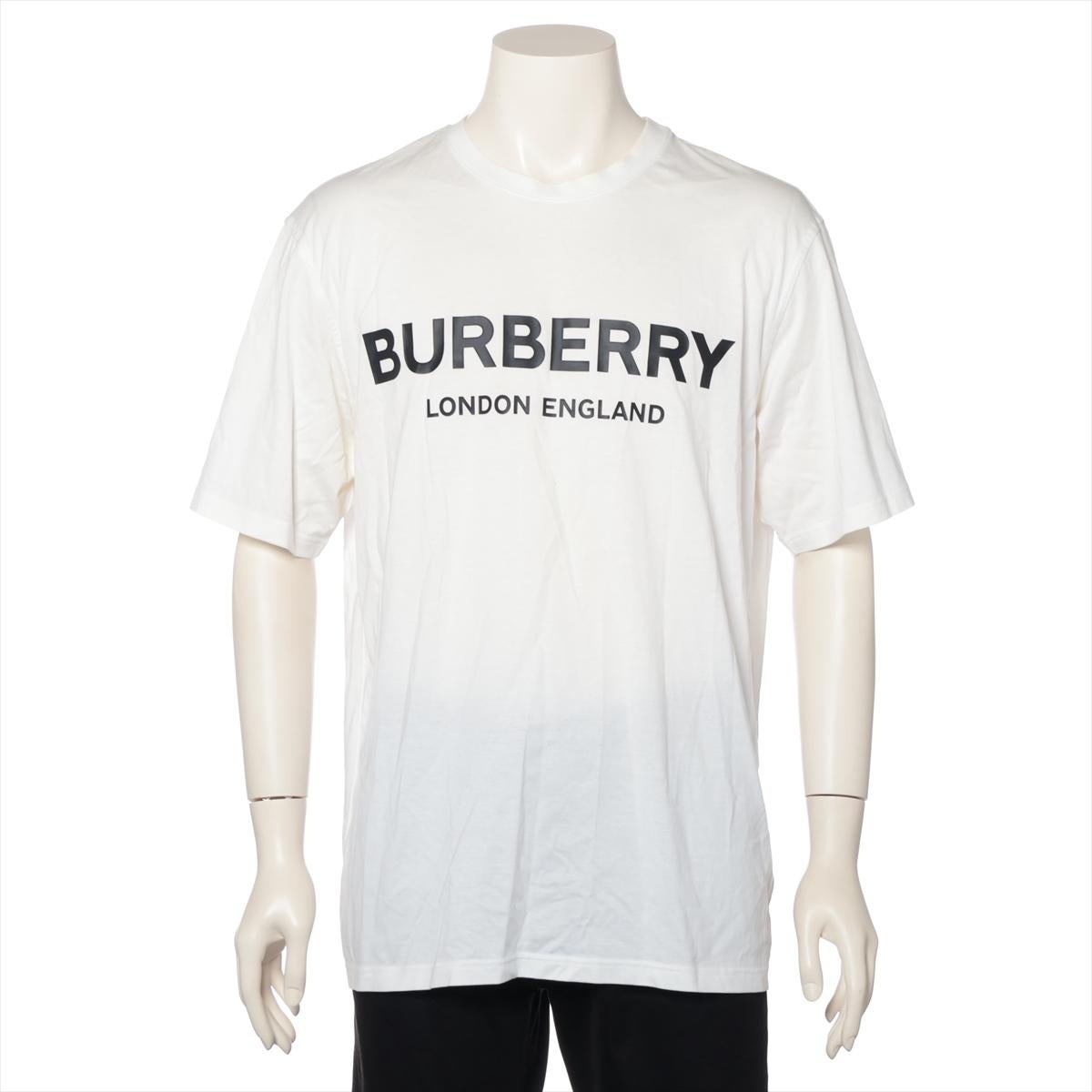 The Burberry Cotton T-shirt in White is a timeless and versatile essential for any wardrobe. Made from high-quality cotton, the T-shirt offers exceptional comfort and breathability, making it perfect for everyday wear. Its classic white hue provides