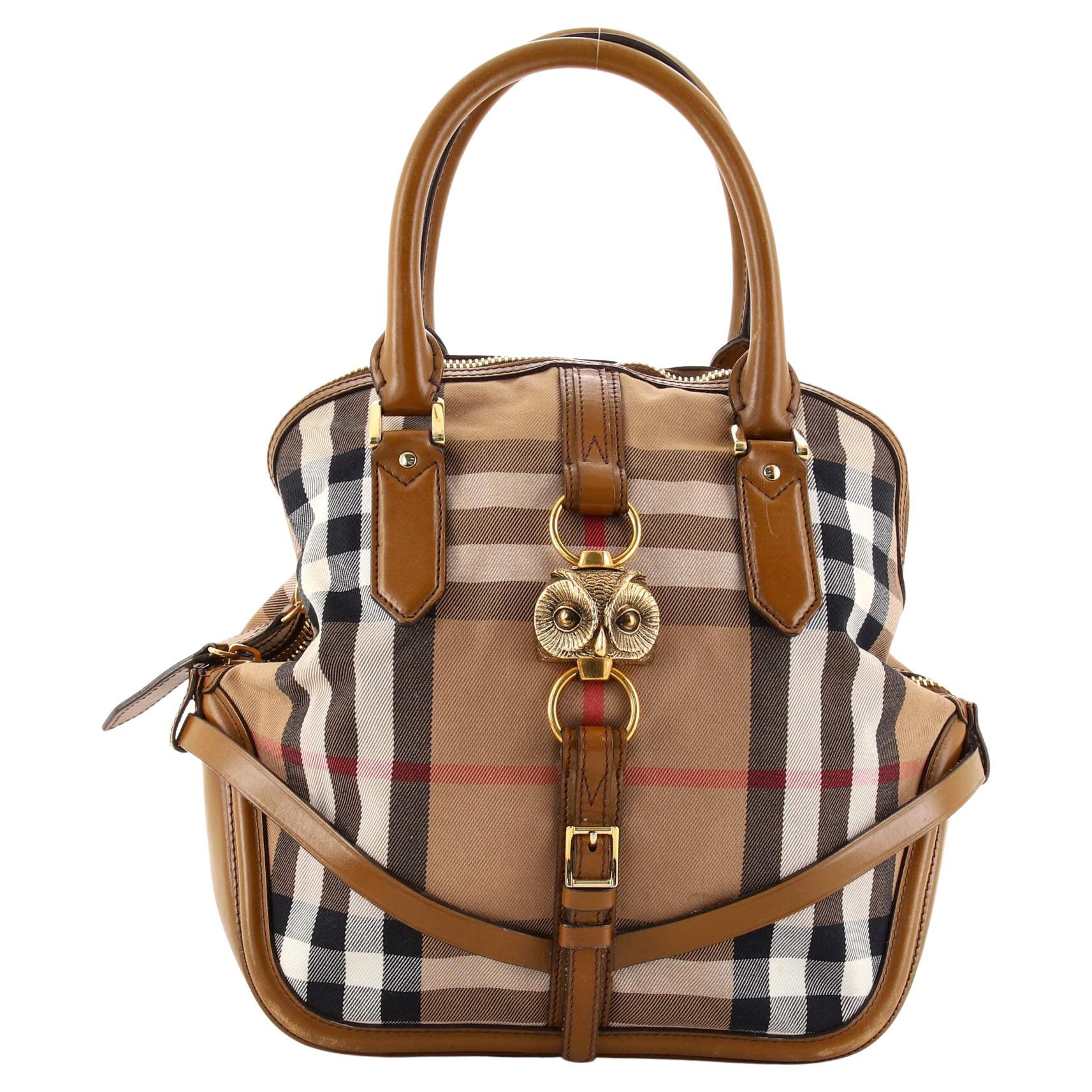 Burberry Metallic Brown Leather Top Handle Bag at 1stDibs