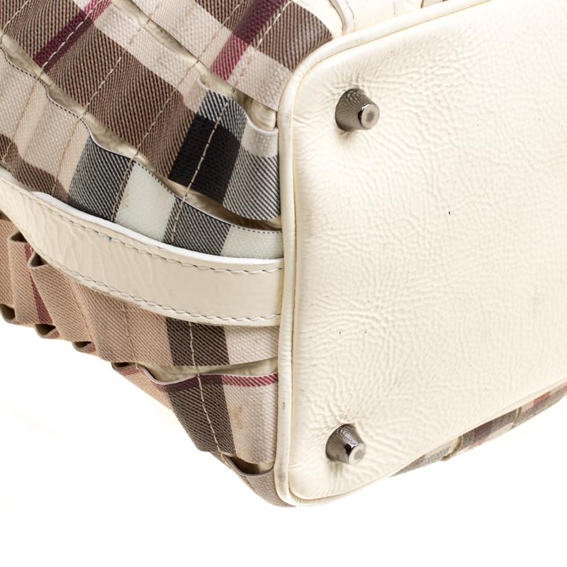 Burberry Cream Cartridge Nova Check Lowry Tote 7