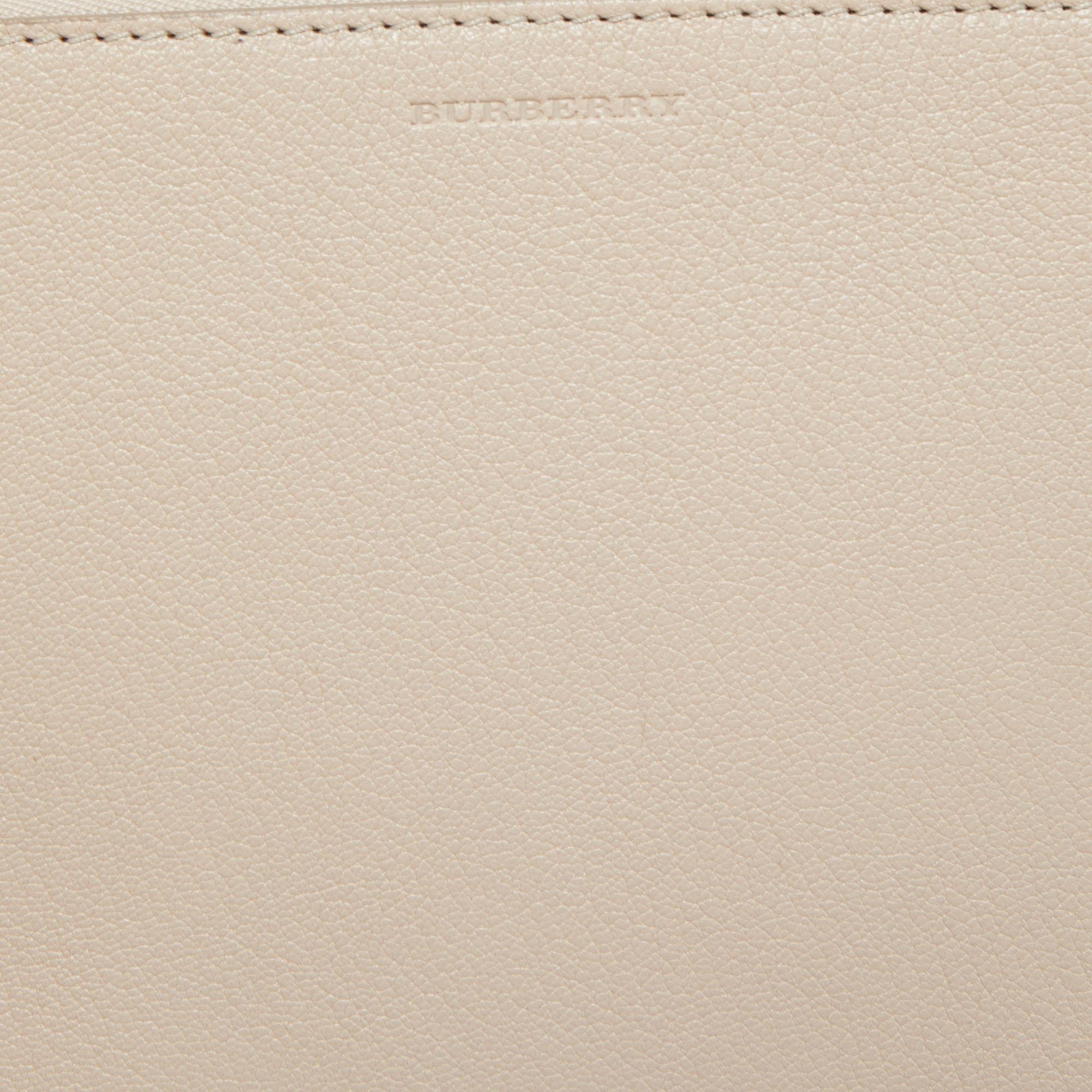 Burberry Cream Leather Triple Zip Crossbody Bag 6