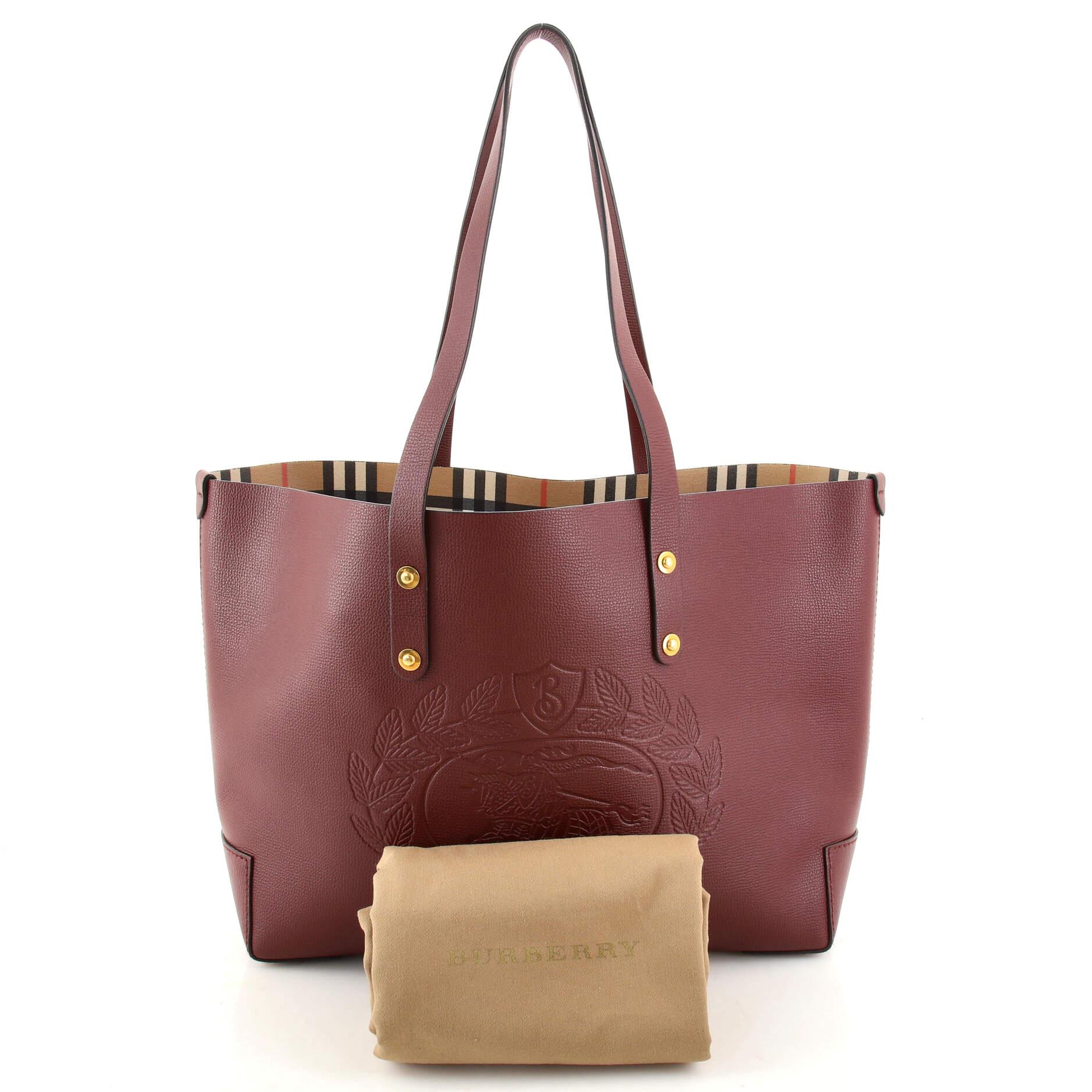 Burberry Crest Shopping Tote Leather Large at 1stDibs burberry embossed crest leather tote burberry crest tote