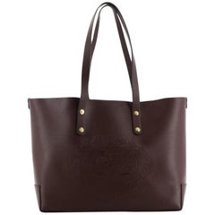 Burberry Crest Shopping Tote en cuir grand format