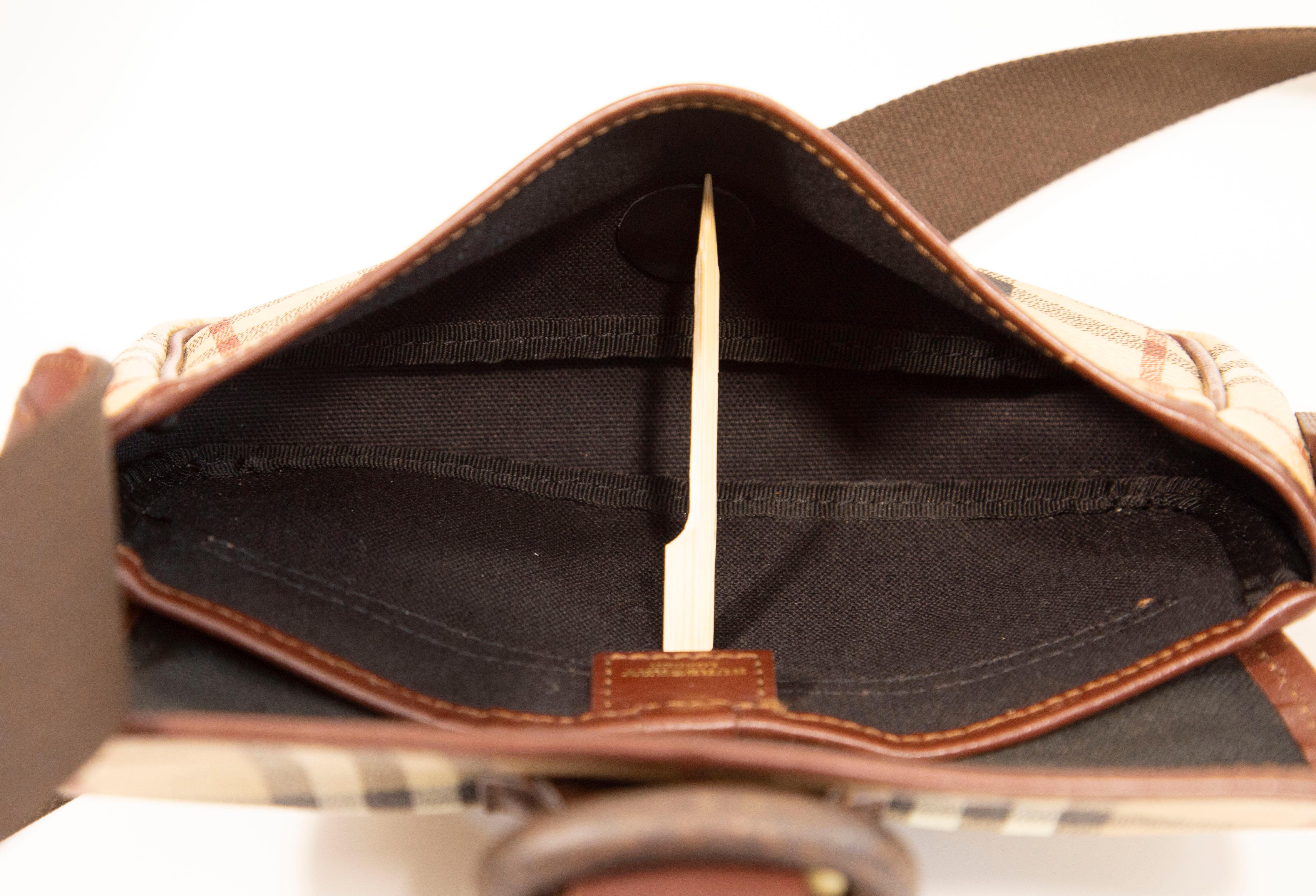 Burberry Crossbody Bag in Vinyl Coated Canvas with the Classic Burberry Check 2