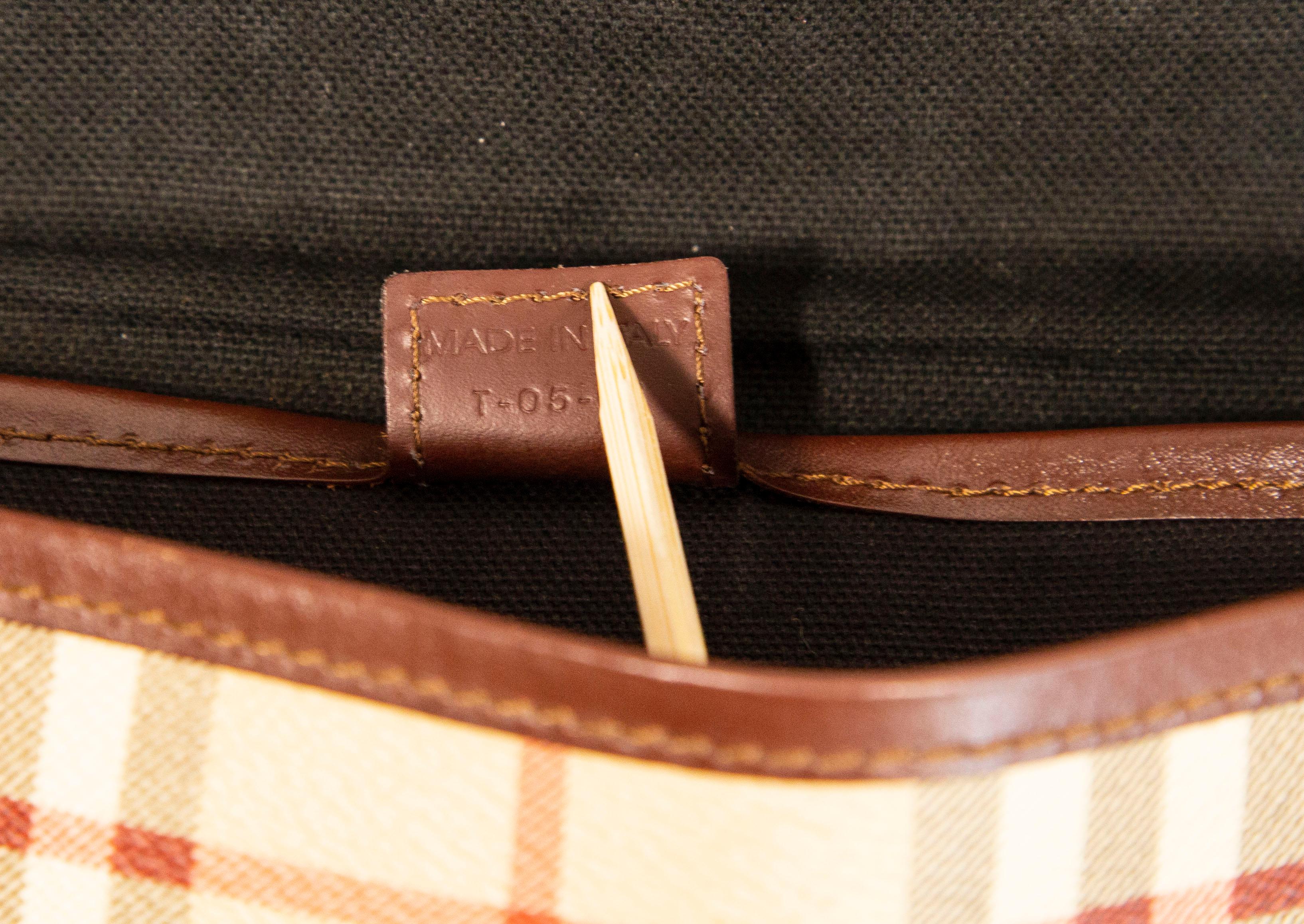 Burberry Crossbody Bag in Vinyl Coated Canvas with the Classic Burberry Check 3