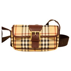Burberry Crossbody Bag in Vinyl Coated Canvas with the Classic Burberry Check