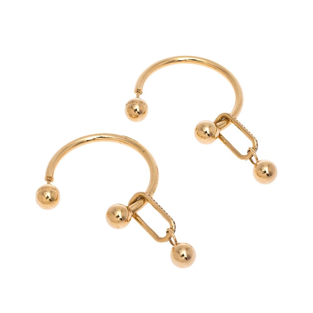 burberry gold earrings