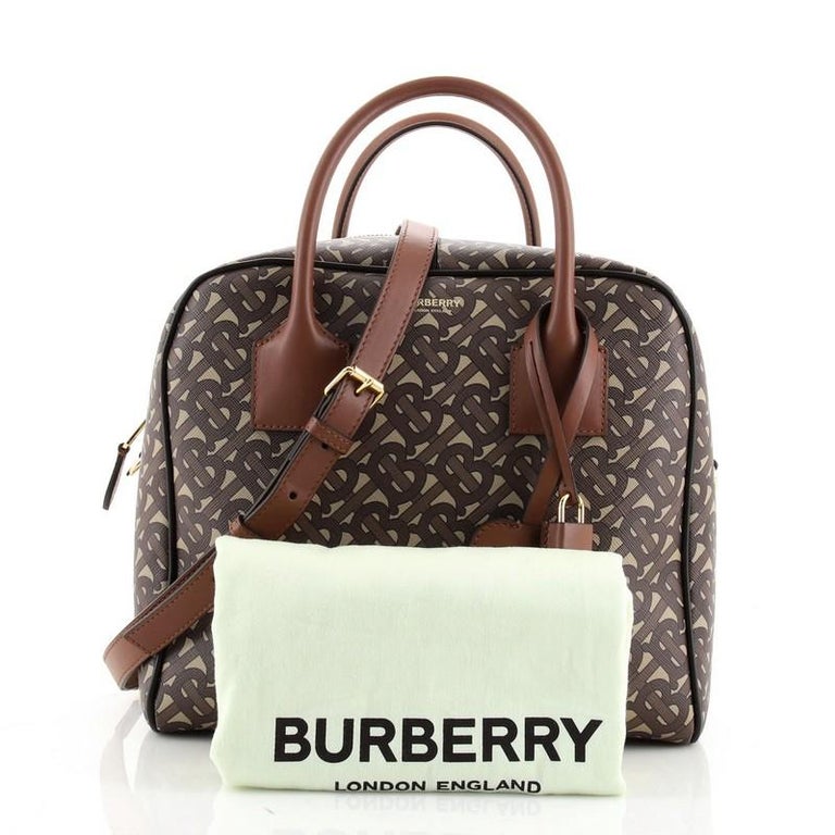 Burberry Cube Bag Monogram E-Canvas Medium at 1stDibs burberry