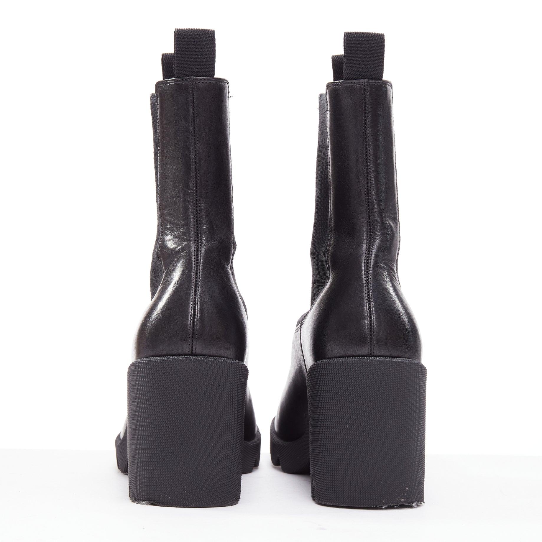 Burberry Daniel Lee Stride 85 bottes à talon en cuir noir EU39 Pour femmes en vente