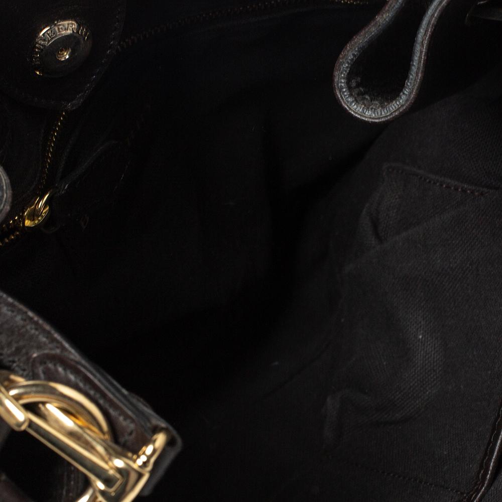 Burberry marrone scuro/beige, Haymarket Check in PVC e pelle, borsa a spalla WIllenmore 6