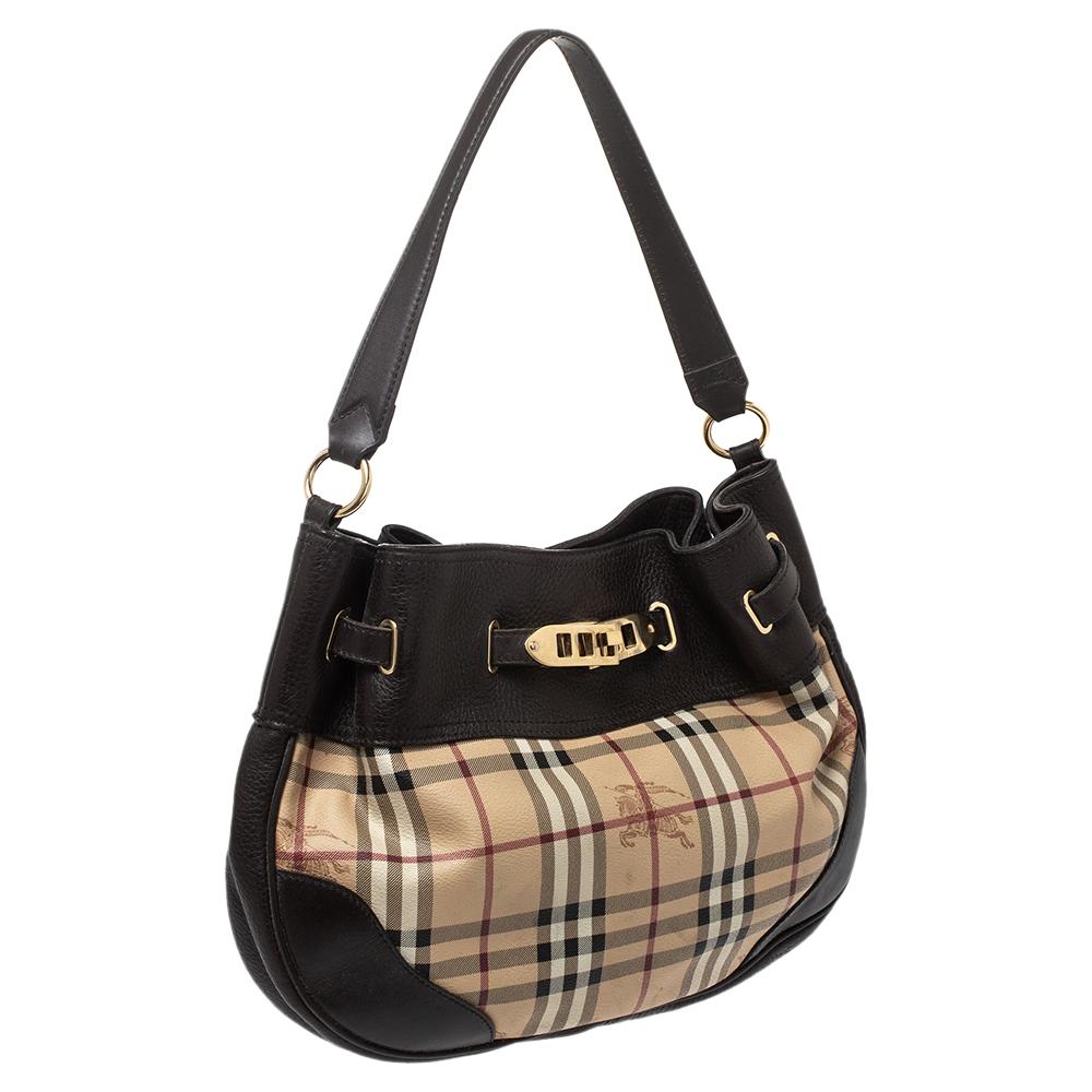 Burberry hobo shoulder bag clearance