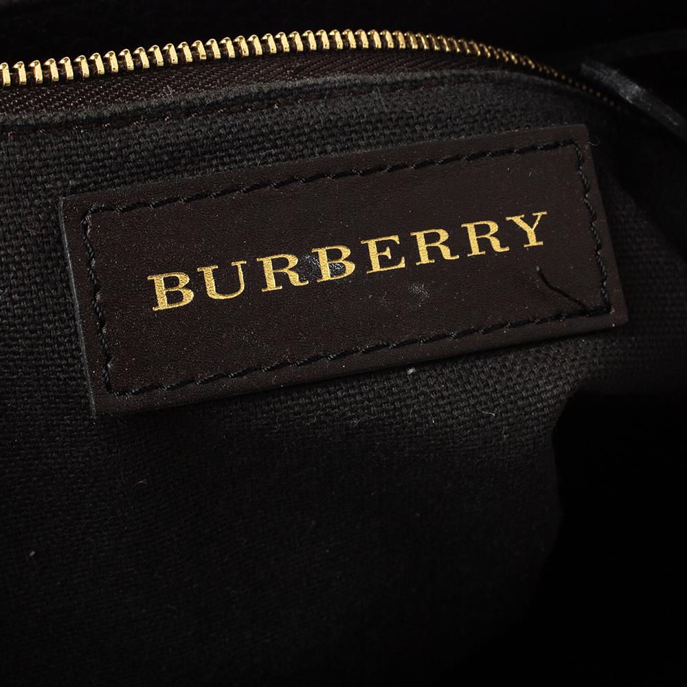 Burberry marrone scuro/beige, Haymarket Check in PVC e pelle, borsa a spalla WIllenmore 1