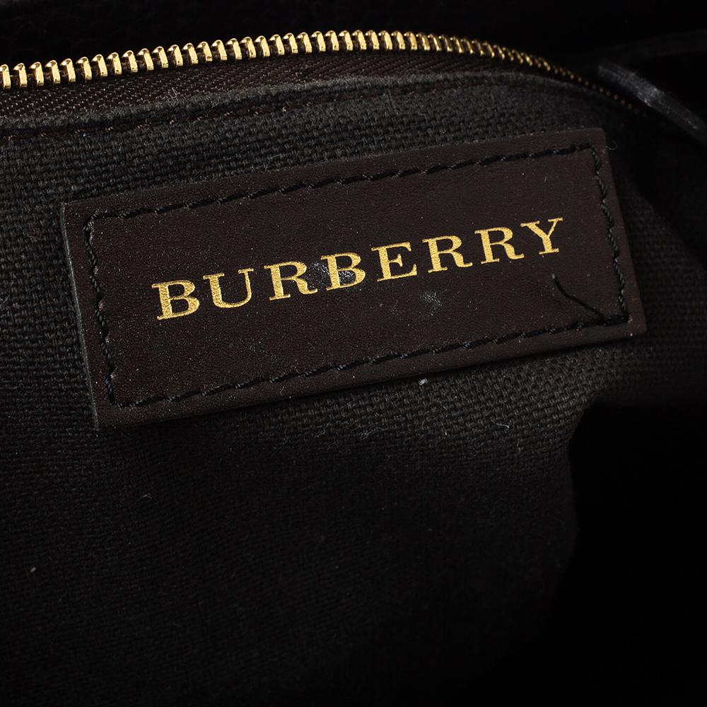 Burberry Dark Brown/Beige Haymarket Check PVC and Leather WIllenmore ...