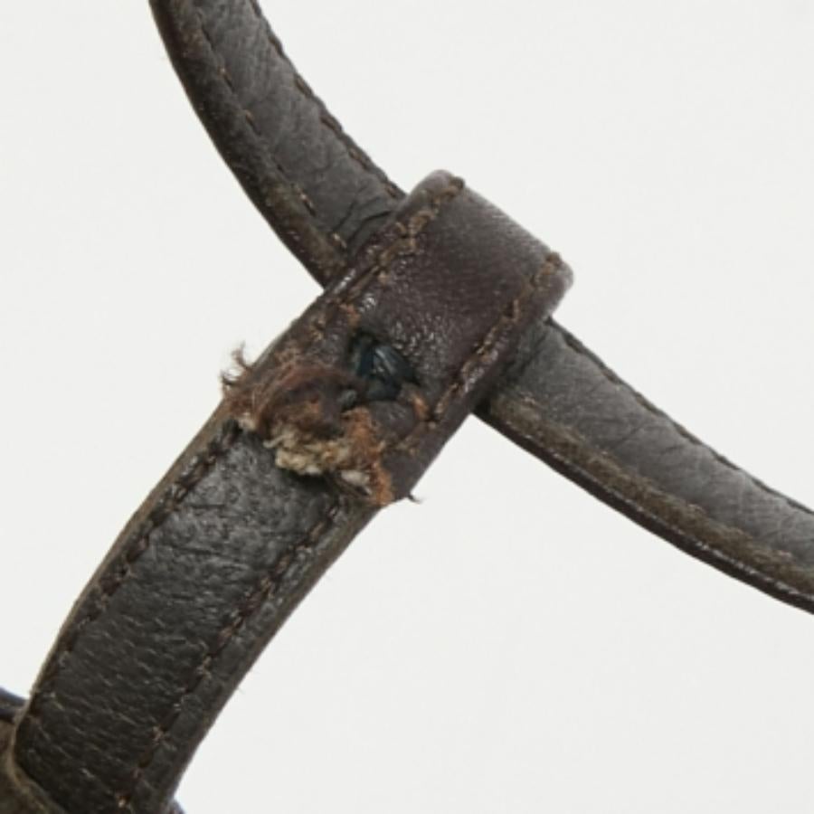 Burberry Dunkelbraune Leder Riemchensandalen Größe 36 (Schwarz) im Angebot