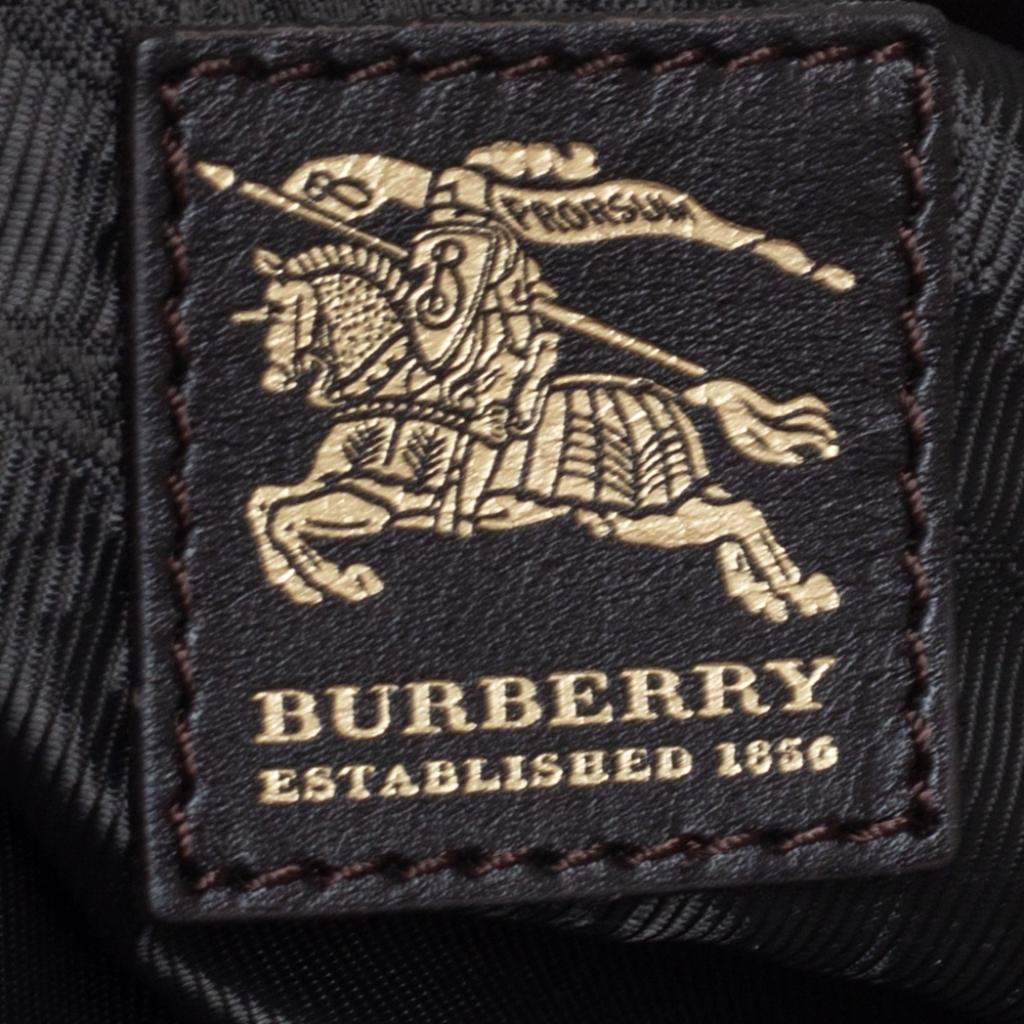 Burberry Dark Brown Leather Harwood Studded Tote 2
