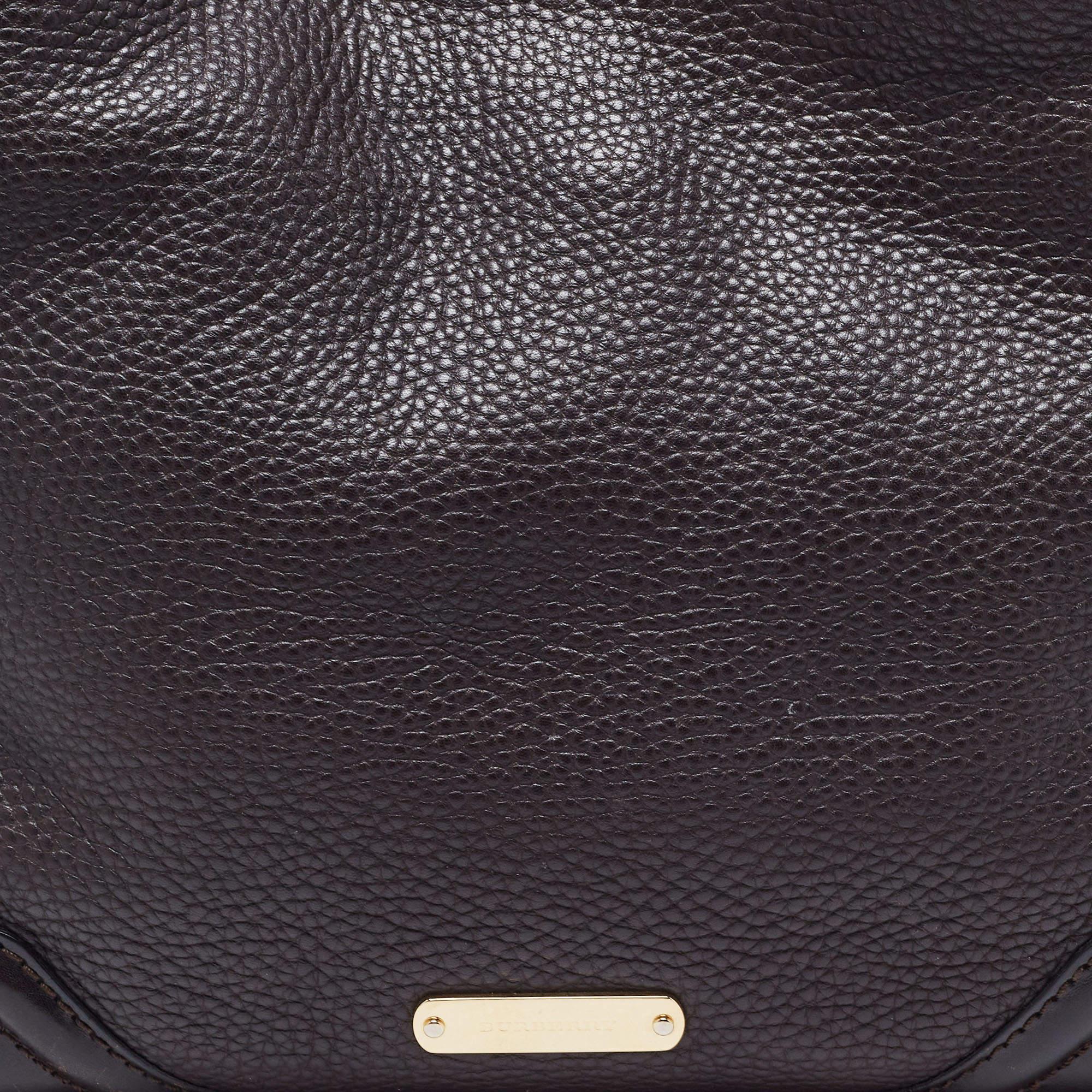 Burberry Dark Brown Leather Small Canterbury Tote 7