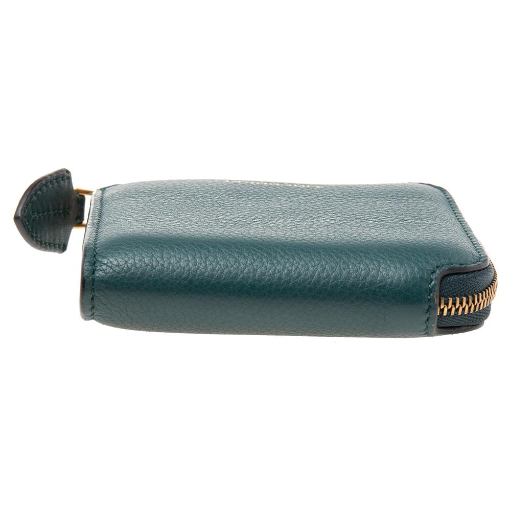 dark green leather wallet