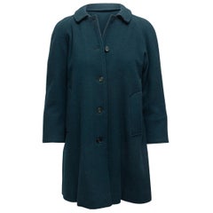 Burberry Dark Green Wool Coat