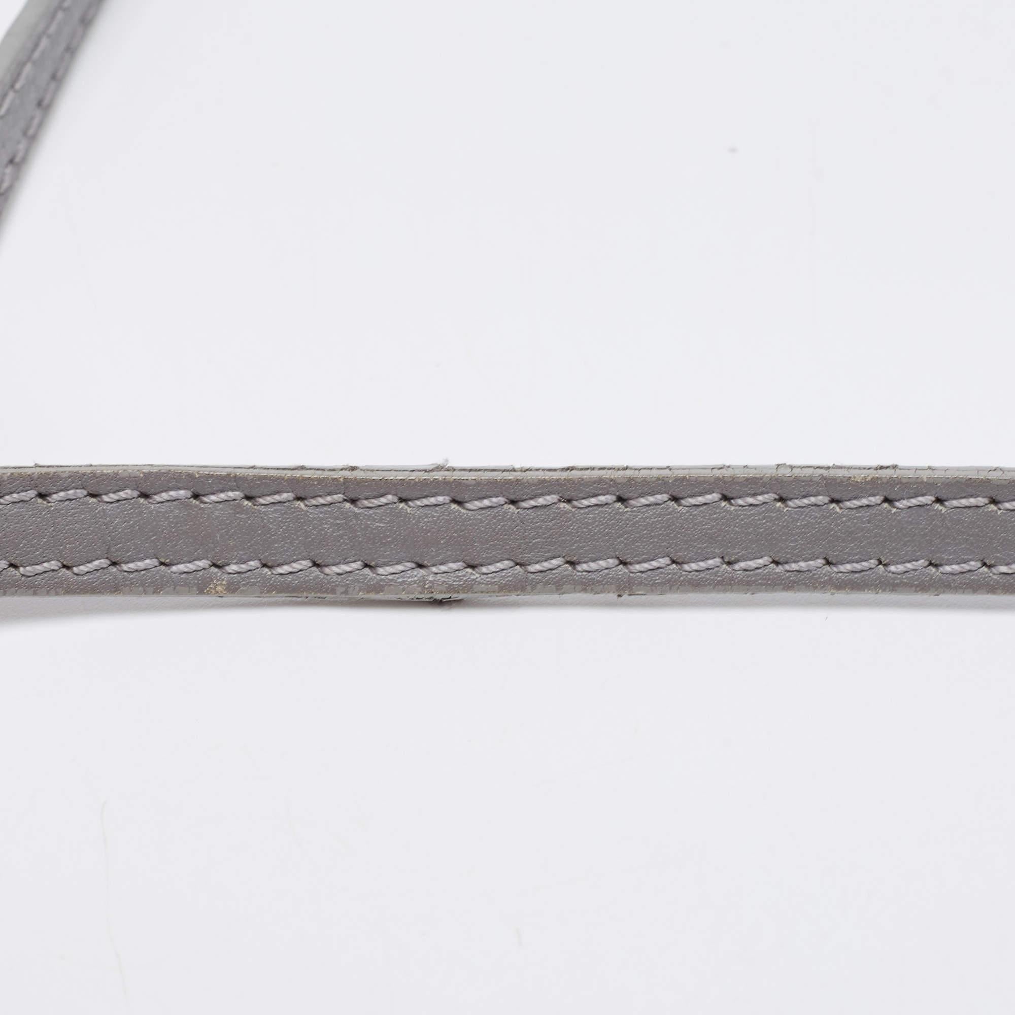 Burberry Dark Grey Leather Small Macken Crossbody Bag For Sale 9