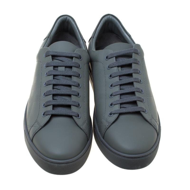 We would love to see you in these Albert sneakers from Burberry! The leather sneakers feature perforated details in the pattern of Checks, lace-ups on the vamps, comfortable insoles and tough rubber soles. Sure to lend you a great fit, they can be