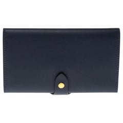 Burberry Dark Indigo Leather Harlow Continental Wallet