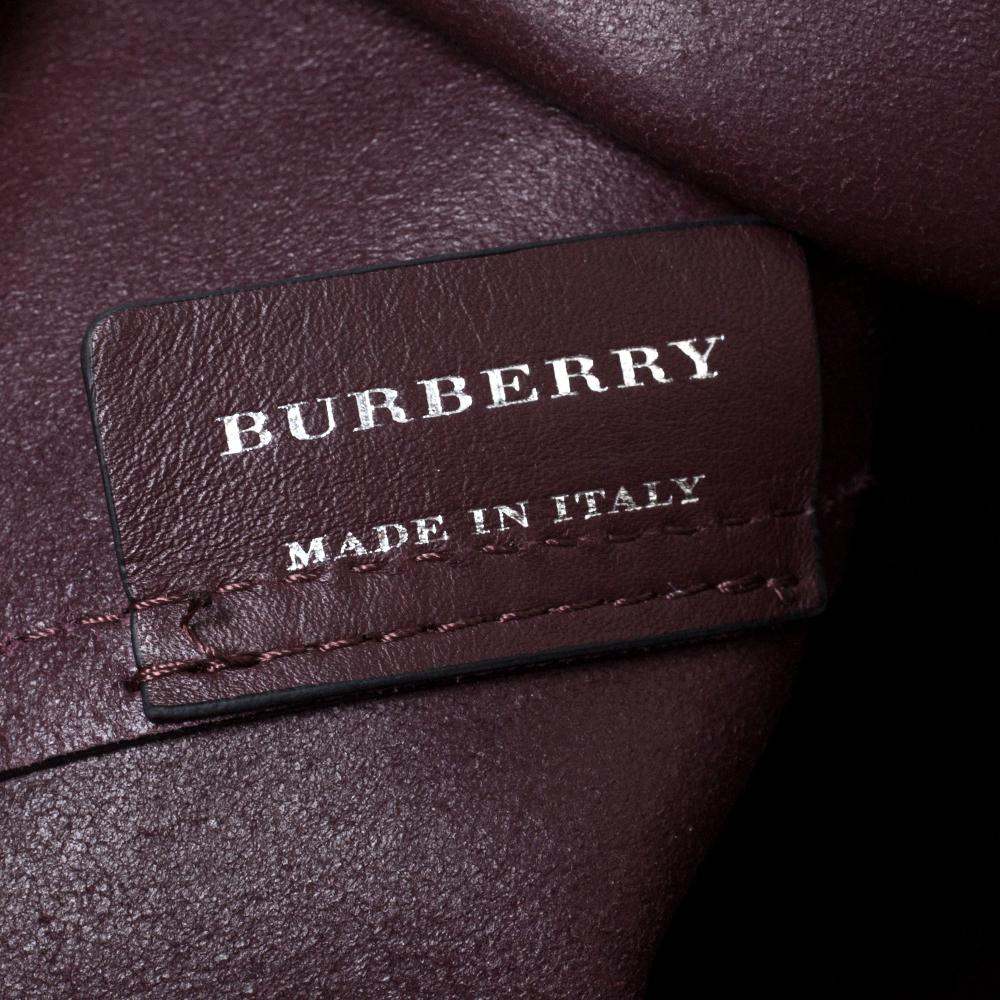 Burberry Deep Claret Leather Large Soft Belt Tote 6
