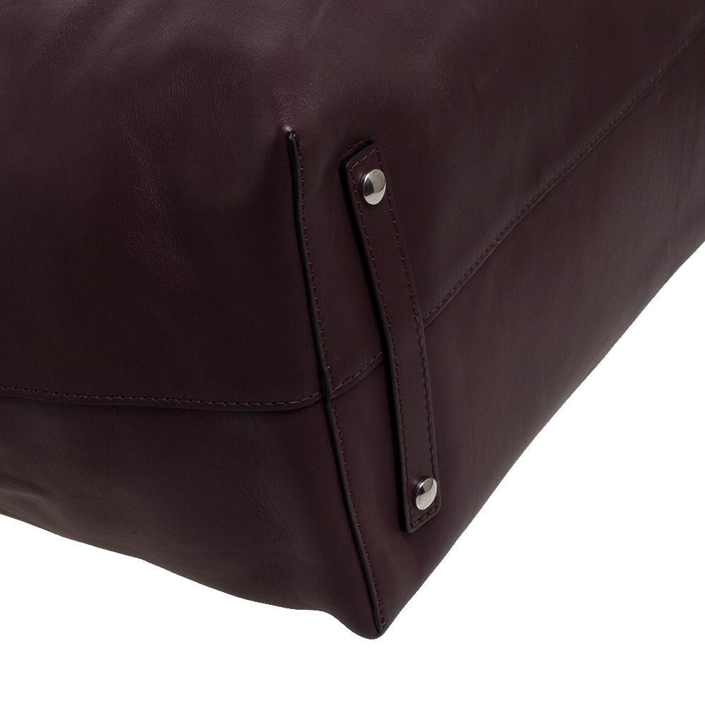 Burberry Deep Claret Leather Large Soft Belt Tote 2