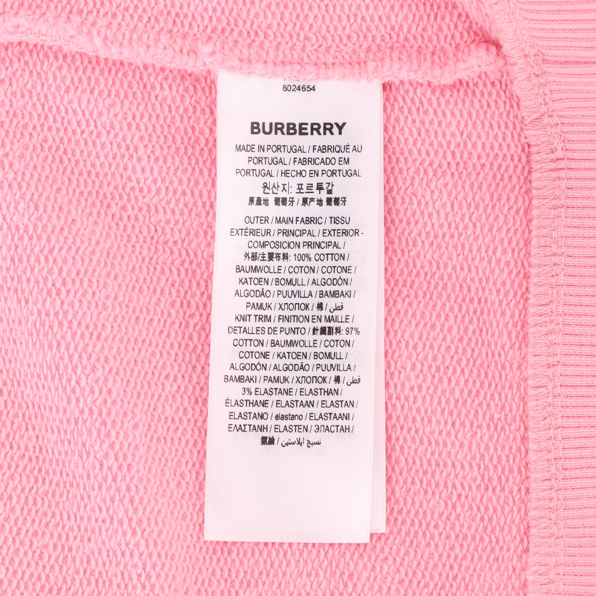 Felpa con cappuccio in cotone con stampa cervo di Burberry in vendita 2