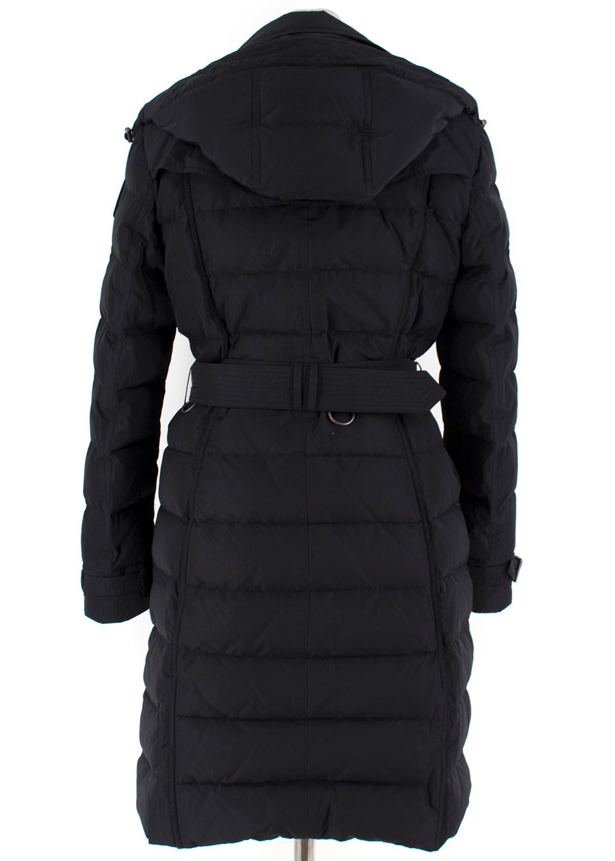 burberry detachable hood down-filled coat