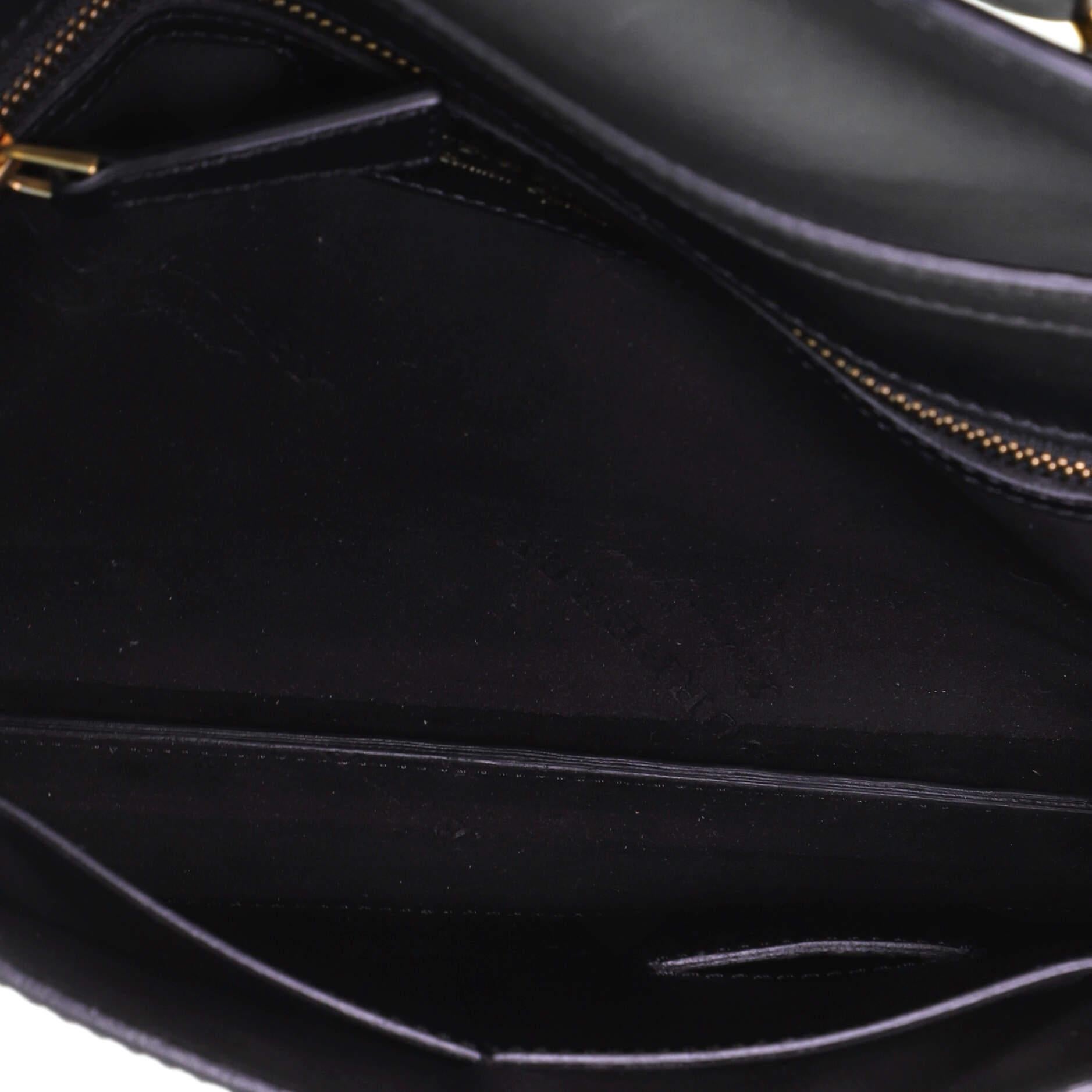 Black Burberry DK88 Briefcase Bag Leather Medium