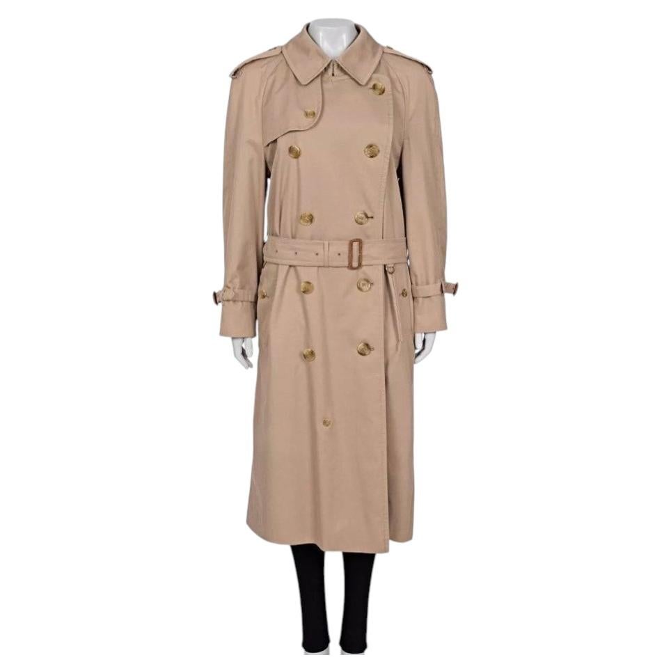 Trench-coat Burberry marron à double boutonnage - IT 48/XXL en vente