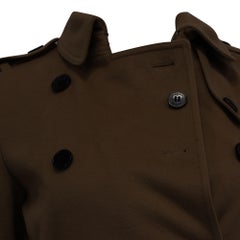 Burberry Double-Breasted Peacoat in Beige Wool