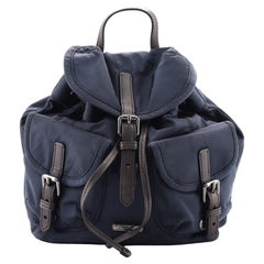  Burberry Double Pocket Drawstring Backpack Nylon Small