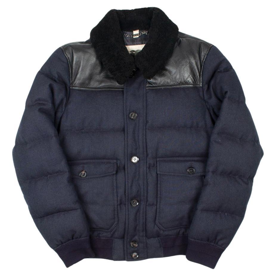 Burberry Down Shearling collar bomber Men Jacket Size L, S1063 For Sale