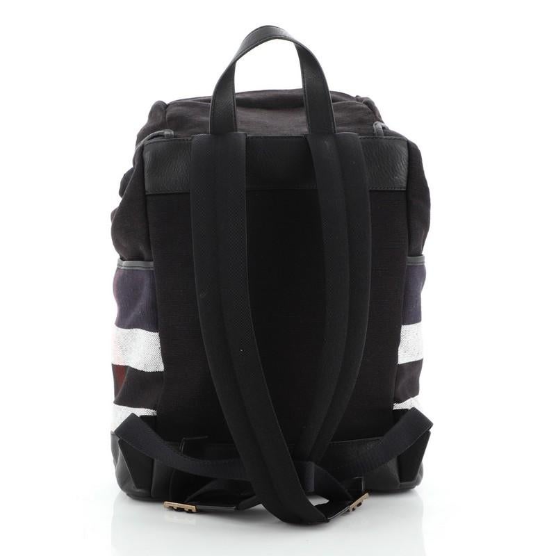 Black Burberry Drifton Backpack House Check Canvas