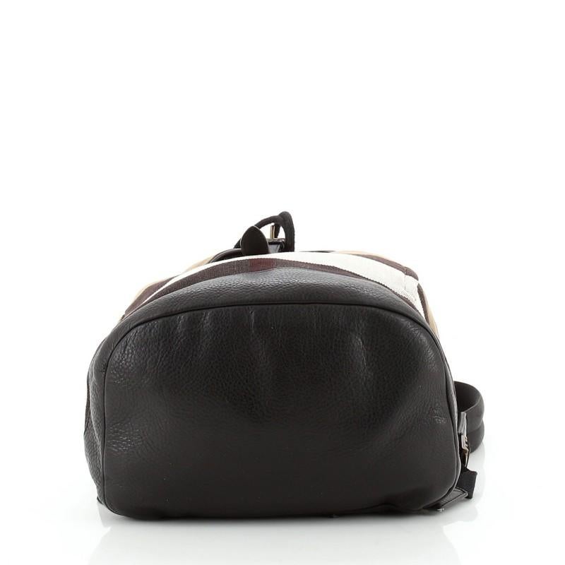 Black Burberry Drifton Backpack House Check Canvas