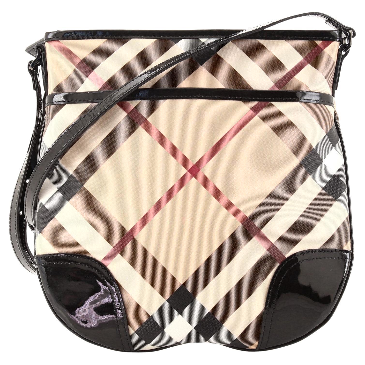 Burberry Dryden Crossbody Bag Nova Check Coated Canvas