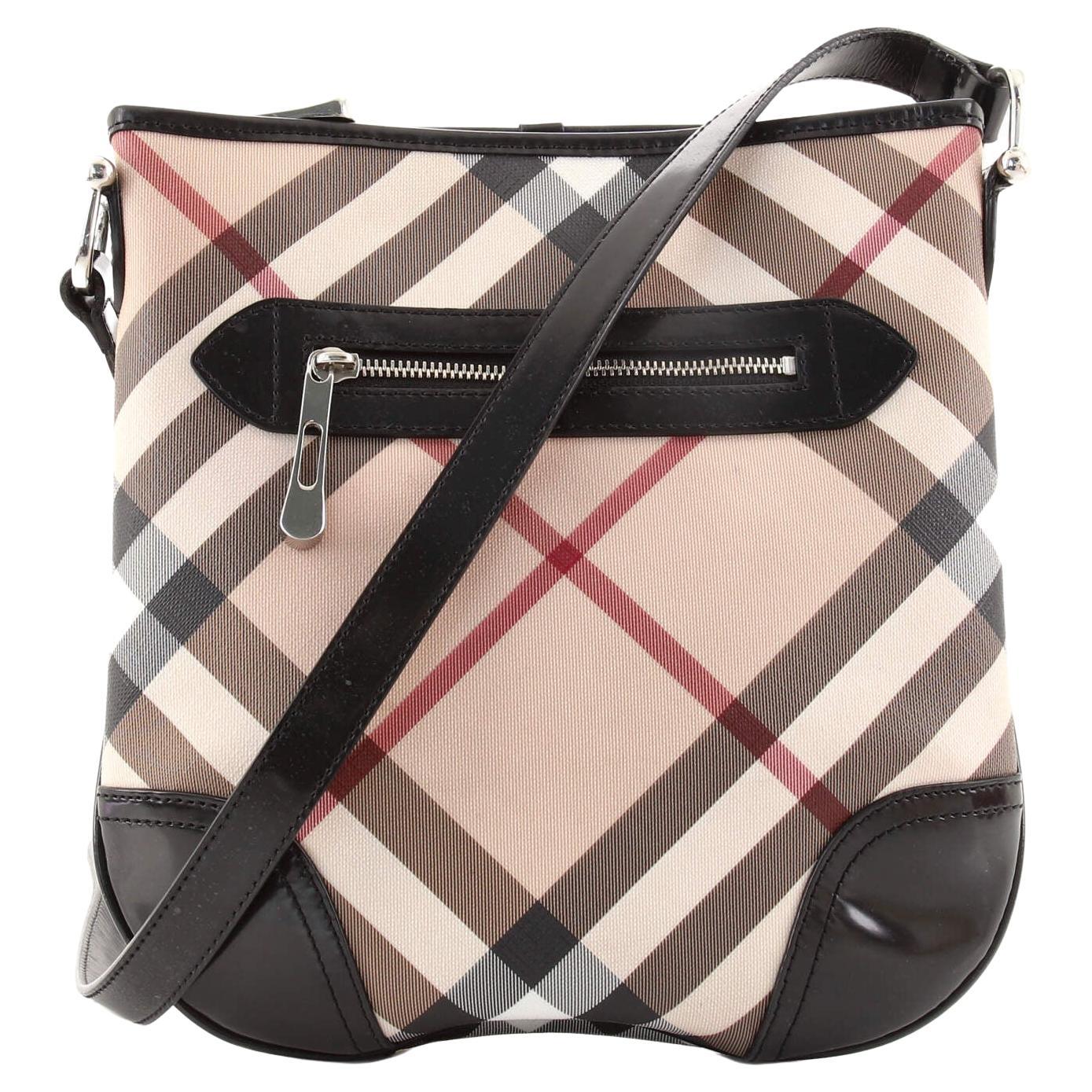 Burberry Dryden Crossbody Bag Nova Check Coated Canvas